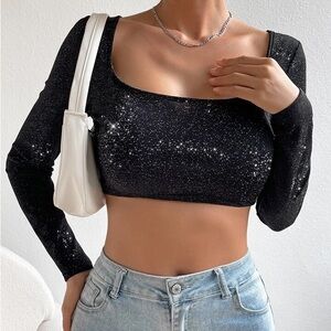 Glitter Crop Top